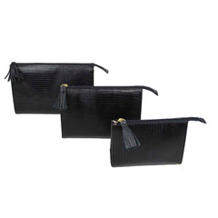 Kit Necessaire Louise Preto Paris com Preto Liso Pronta Entrega