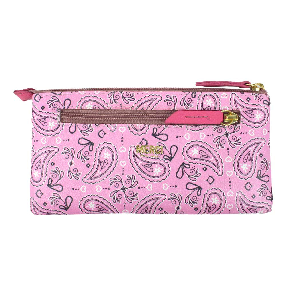 Porta Óculos Lunettes Estampa Paisley Rosa com Rosa Orquídea Pronta Entrega