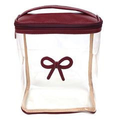 Necessaire Mami Laço Rococó Burgundy Liso Pronta Entrega