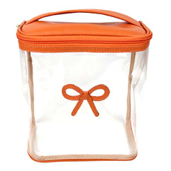 Necessaire Mami Laço Rococó Tangerina Liso Pronta Entrega