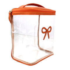 Necessaire Mami Laço Rococó Tangerina Liso Pronta Entrega