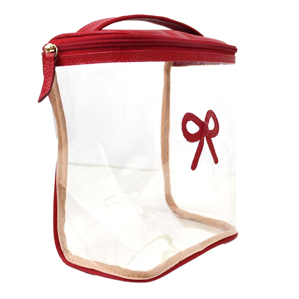 Necessaire Mami Laço Rococó Vermelho Liso Pronta Entrega