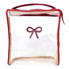 Necessaire Mami Laço Rococó Vermelho Liso Pronta Entrega