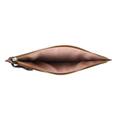 Necessaire + Porta Passaporte 2 Caramelo Liso com Marinho Liso Pronta Entrega