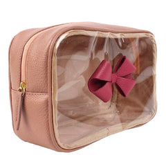 Necessaire Anne Beach Laço em Couro e Vinil Personalizada