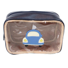 Necessaire Anne Beach Little Car Marinho Liso com Beach Pronta Entrega
