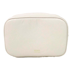 Necessaire Anne Beach Camélia em Couro e Vinil Personalizada