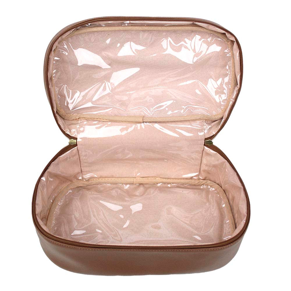 Necessaire Aurora G Caramelo Liso com Beach Pronta Entrega