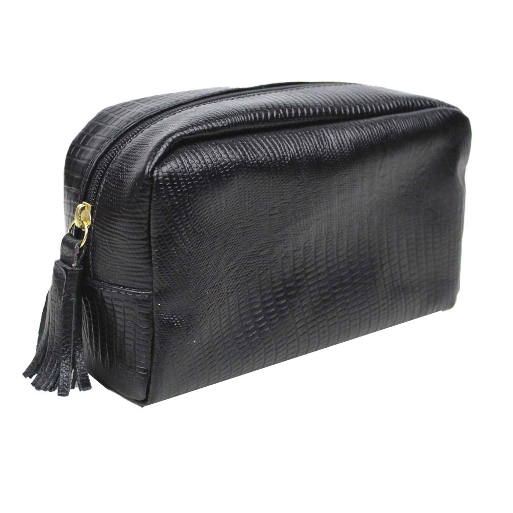 Necessaire Julie M Preto Paris com Preto Liso Pronta Entrega