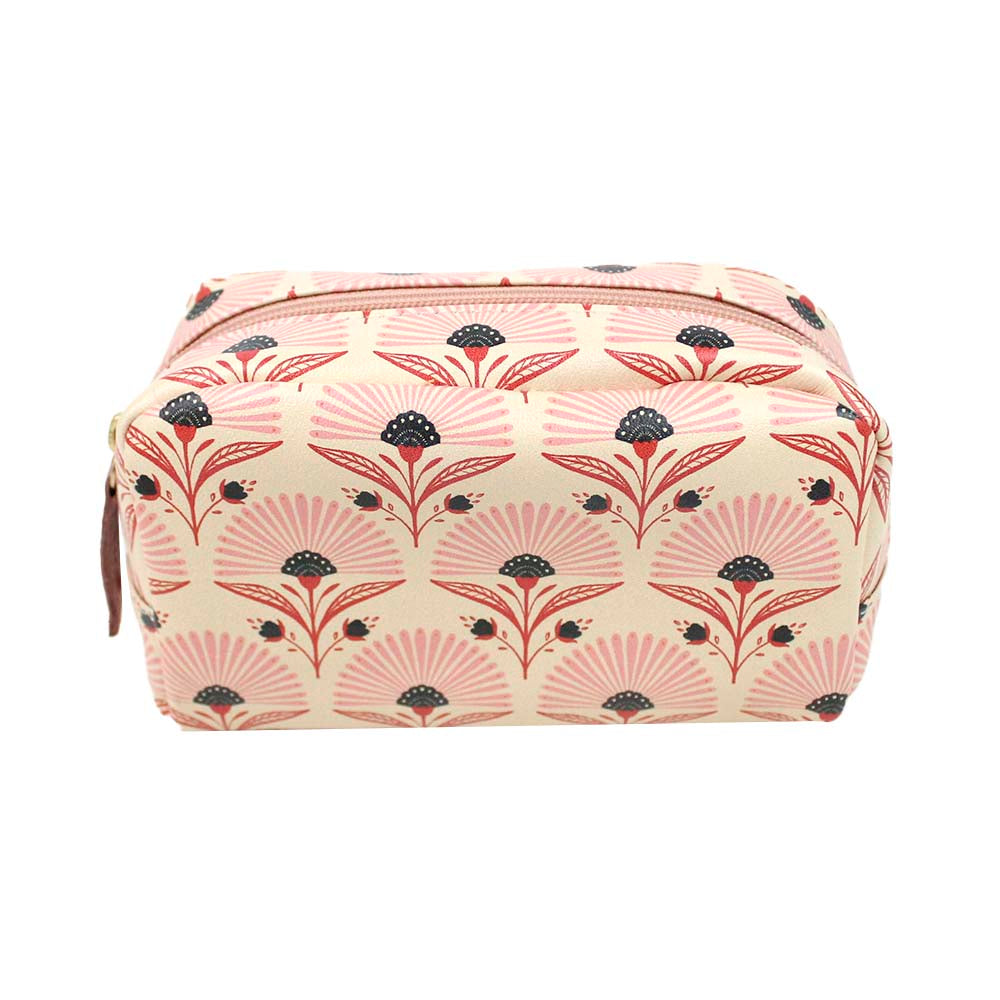 Necessaire Julie P Estampa Leque com Algodão Doce Liso Pronta Entrega