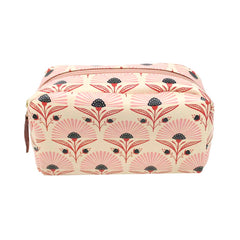 Necessaire Julie P Estampa Leque com Algodão Doce Liso Pronta Entrega