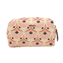 Necessaire Julie P Estampa Leque com Algodão Doce Liso Pronta Entrega