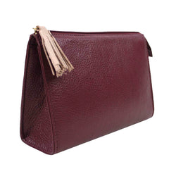 Necessaire Louise M Burgundy Liso com Rose liso Pronta Entrega