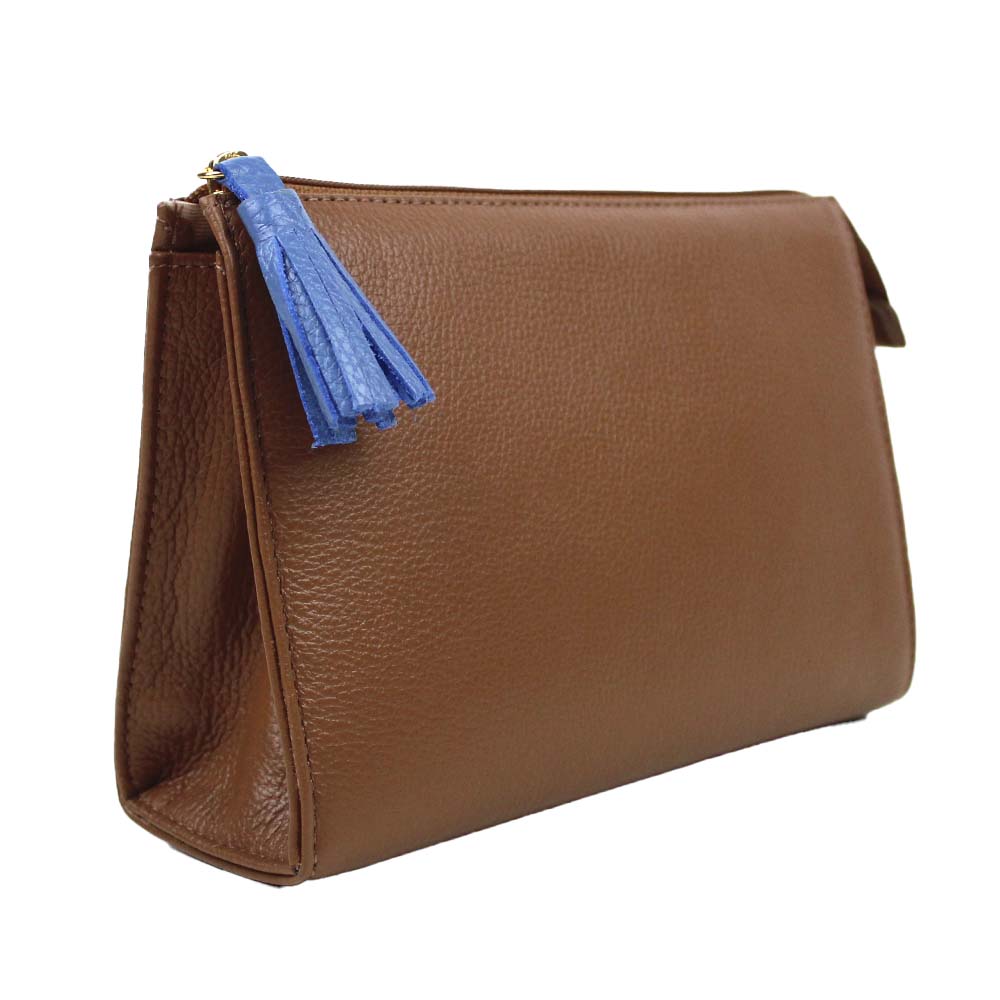 Necessaire Louise M Caramelo Liso com Beach Pronta Entrega