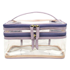 Necessaire Make Dupla Crystal Lilás Lesard Pronta Entrega