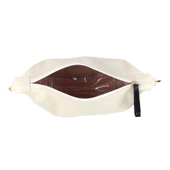Necessaire Make Up Preto Paris com Off White Lesard Pronta Entrega