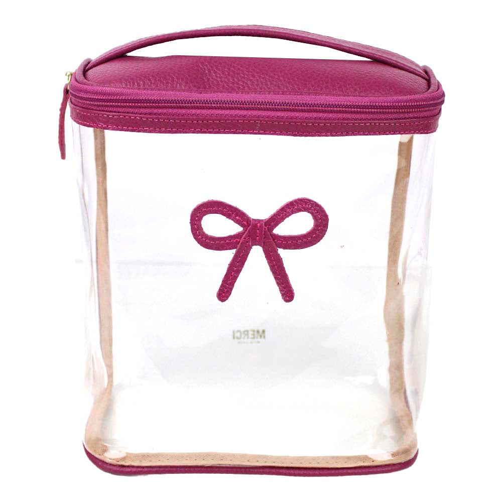Necessaire Mami Laço Rococó Fúcsia Liso Pronta Entrega