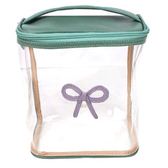 Necessaire Mami Laço Rococó Jade com Lilás Liso Pronta Entrega