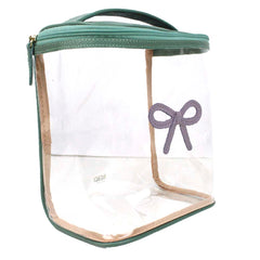 Necessaire Mami Laço Rococó Jade com Lilás Liso Pronta Entrega