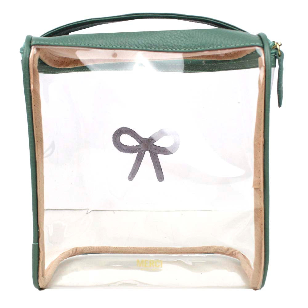 Necessaire Mami Laço Rococó Jade com Lilás Liso Pronta Entrega