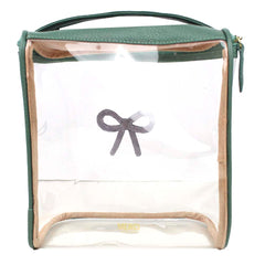 Necessaire Mami Laço Rococó Jade com Lilás Liso Pronta Entrega
