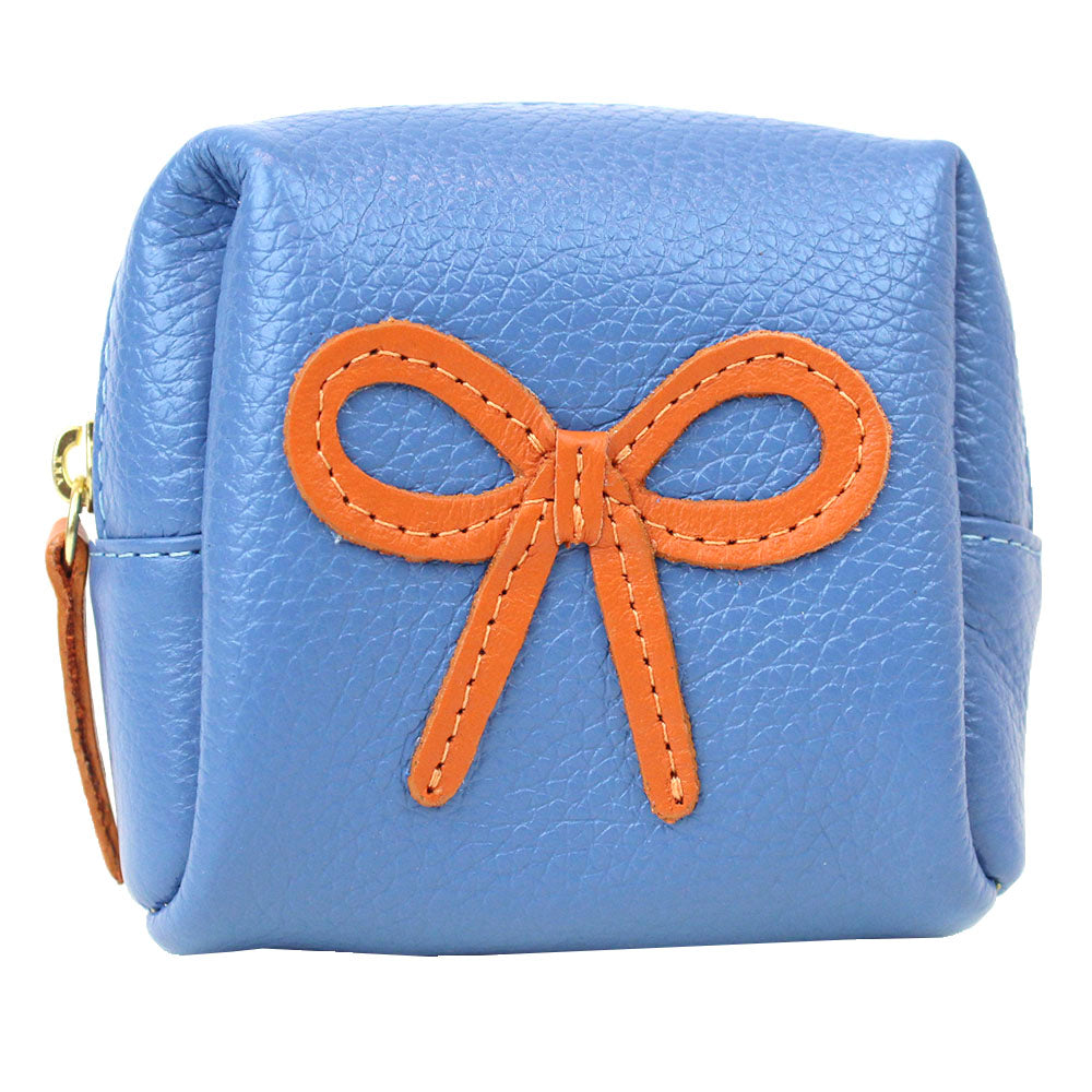 Necessaire Mami Mini Laço Rococó Beach com Tangerina Liso Pronta Entrega