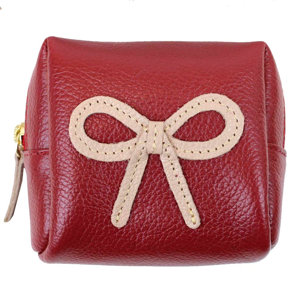 Necessaire Mami Mini Laço Rococó Vermelho Liso com Rose Liso Pronta Entrega