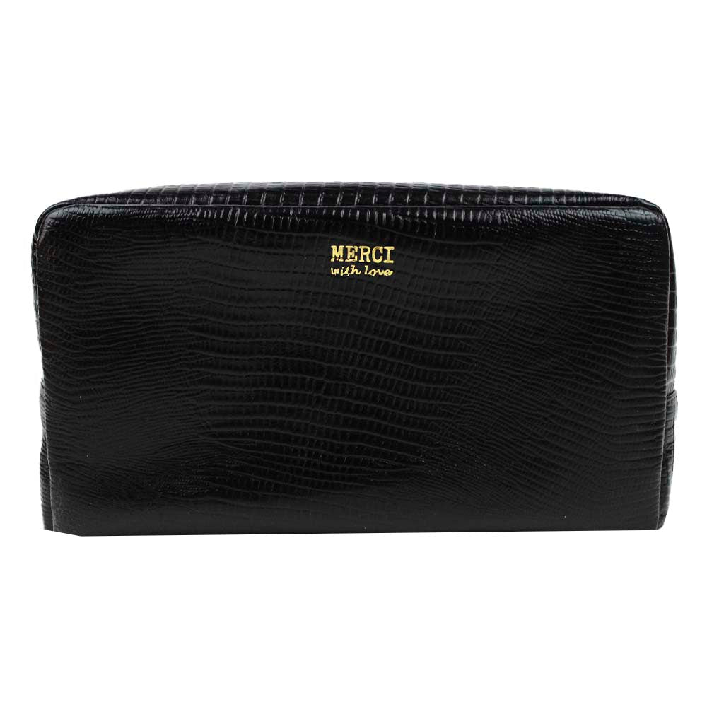 Necessaire Remédio G Preto Paris com Algodão Doce Liso e Pink Prada Pronta Entrega