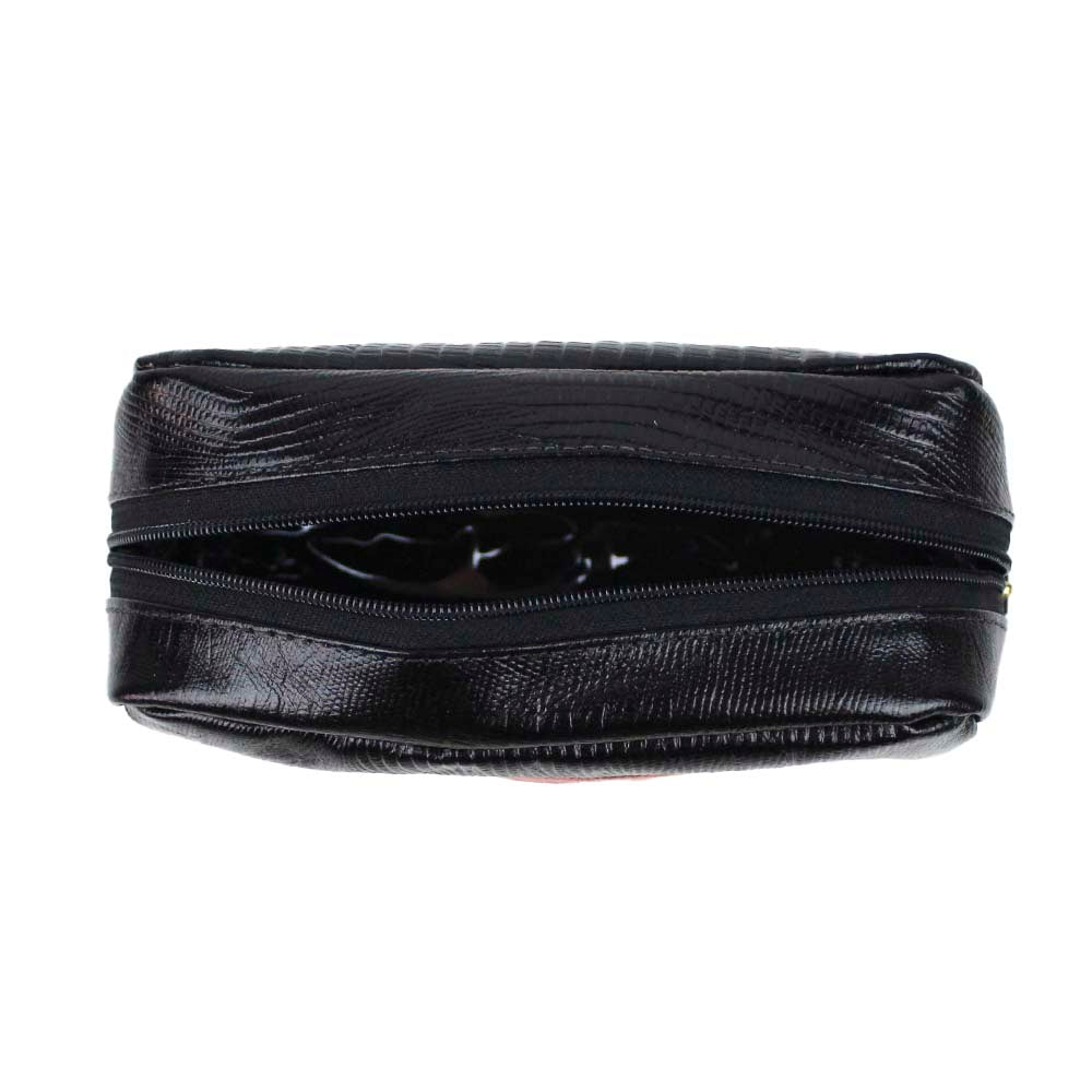 Necessaire Remédio M Preto Paris com Algodão Doce Liso e Pink Prada Pronta Entrega