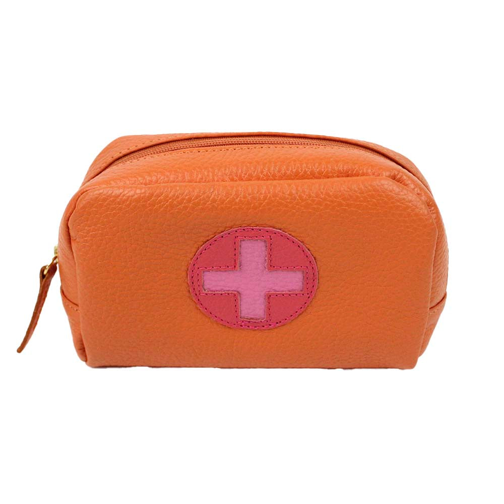 Necessaire Remédio P Tangerina Liso com Sandy e Rosa Orquídea Pronta Entrega