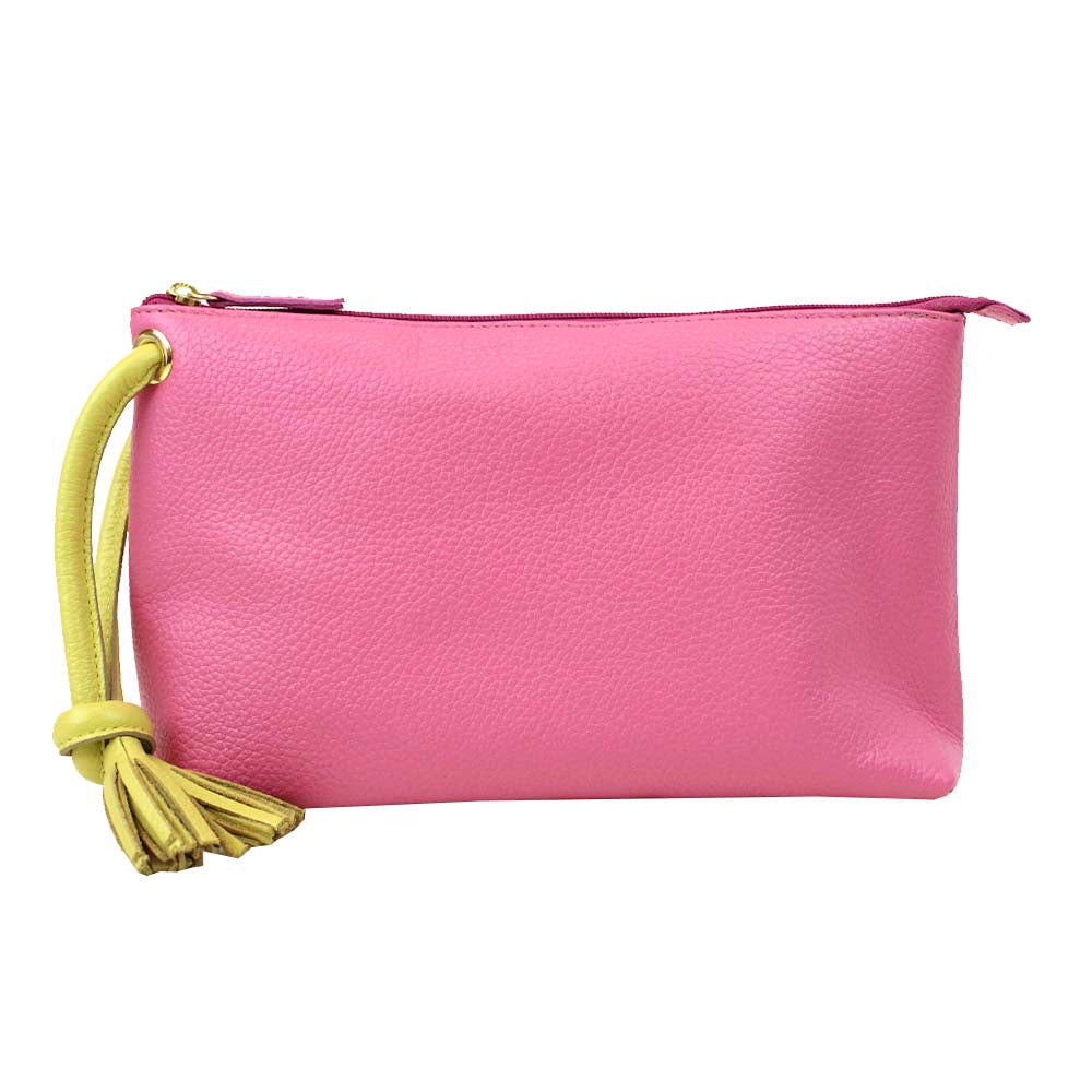 Necessaire Sandrine G Rosa Orquídea com Lima Liso Pronta Entrega