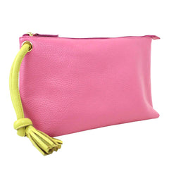 Necessaire Sandrine G Rosa Orquídea com Lima Liso Pronta Entrega