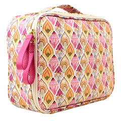 Necessaire Sarah Estampa Marrakech com Rosa Orquídea Pronta Entrega