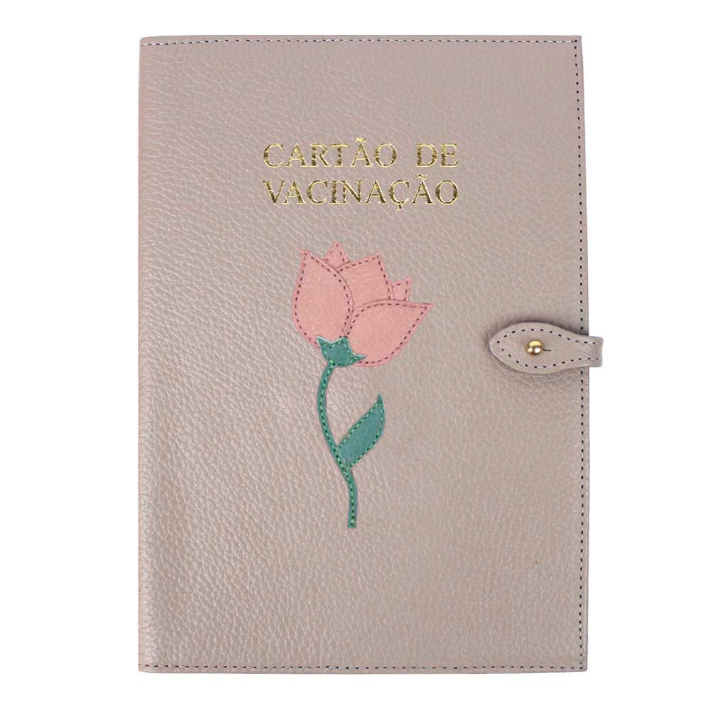 Porta Cartão De Vacina Tulipa Atmosfera com algodão Doce Esmeralda  Pronta Entrega