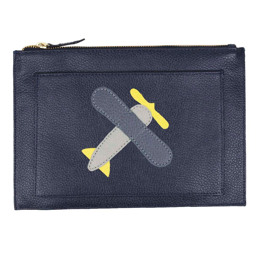 Porta Documento Little Plane em Couro Personalizado
