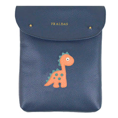 Porta Fralda Little Dino Oceano com Tangerina Liso e Esmeralda Pronta entrega
