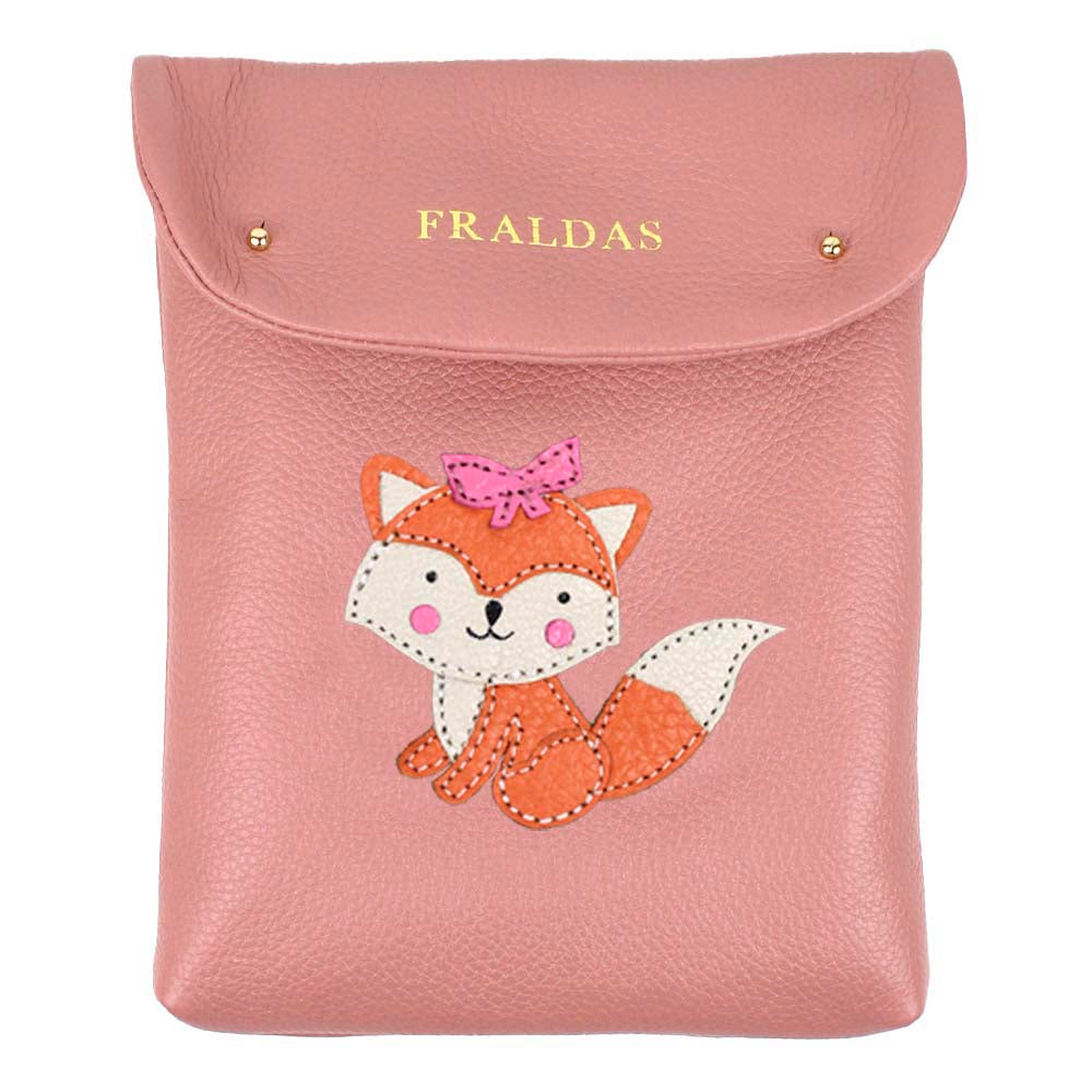 Porta Fralda Raposa Feminina em Couro Personalizada