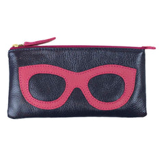 Porta Óculos Lunettes Marinho Liso com Chiclete Pronta Entrega