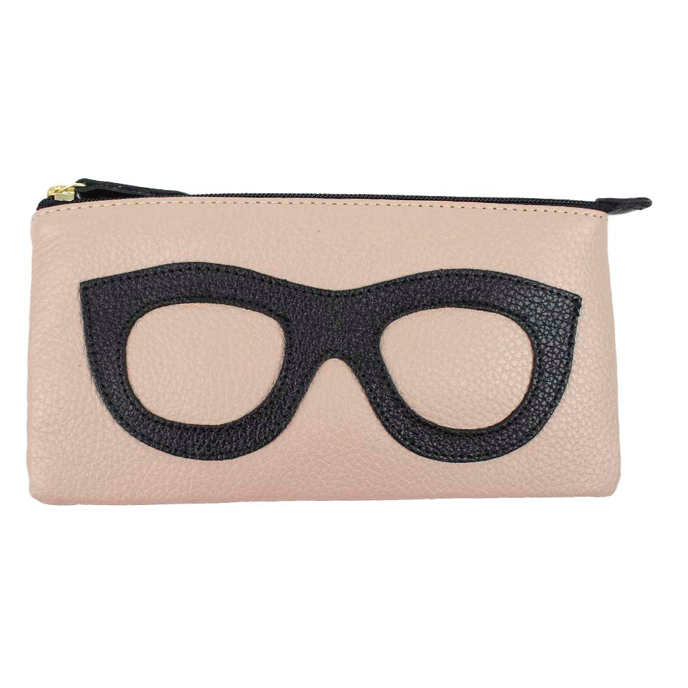 Porta Óculos Lunettes Rose Liso com Preto Liso Pronta Entrega