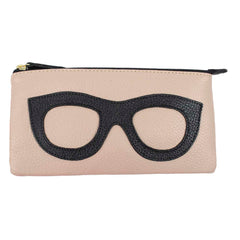 Porta Óculos Lunettes Rose Liso com Preto Liso Pronta Entrega