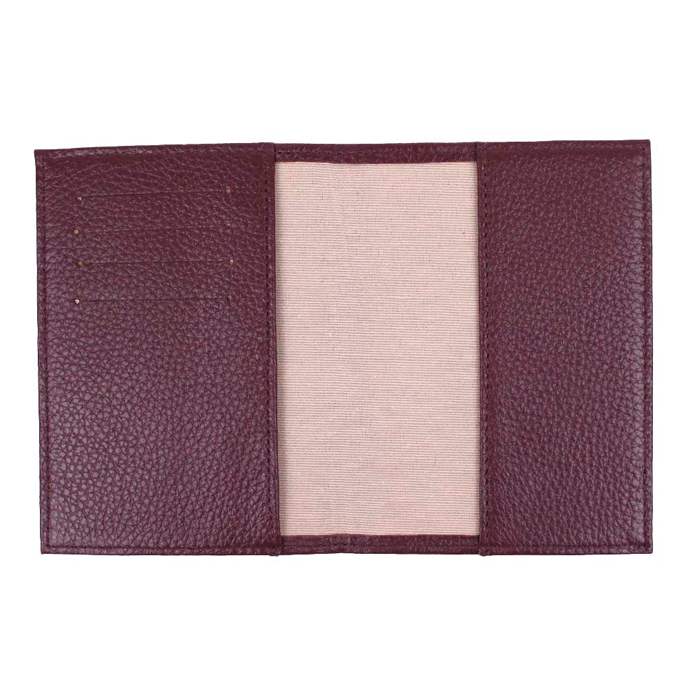 Porta Passaporte Burgundy Liso Pronta Entrega