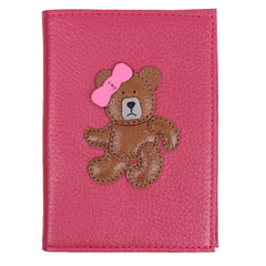Porta Passaporte Ursa Teddy em Couro
