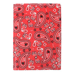 Porta Passaporte Estampa Paisley Vermelho Pronta Entrega