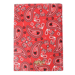 Porta Passaporte Estampa Paisley Vermelho Pronta Entrega