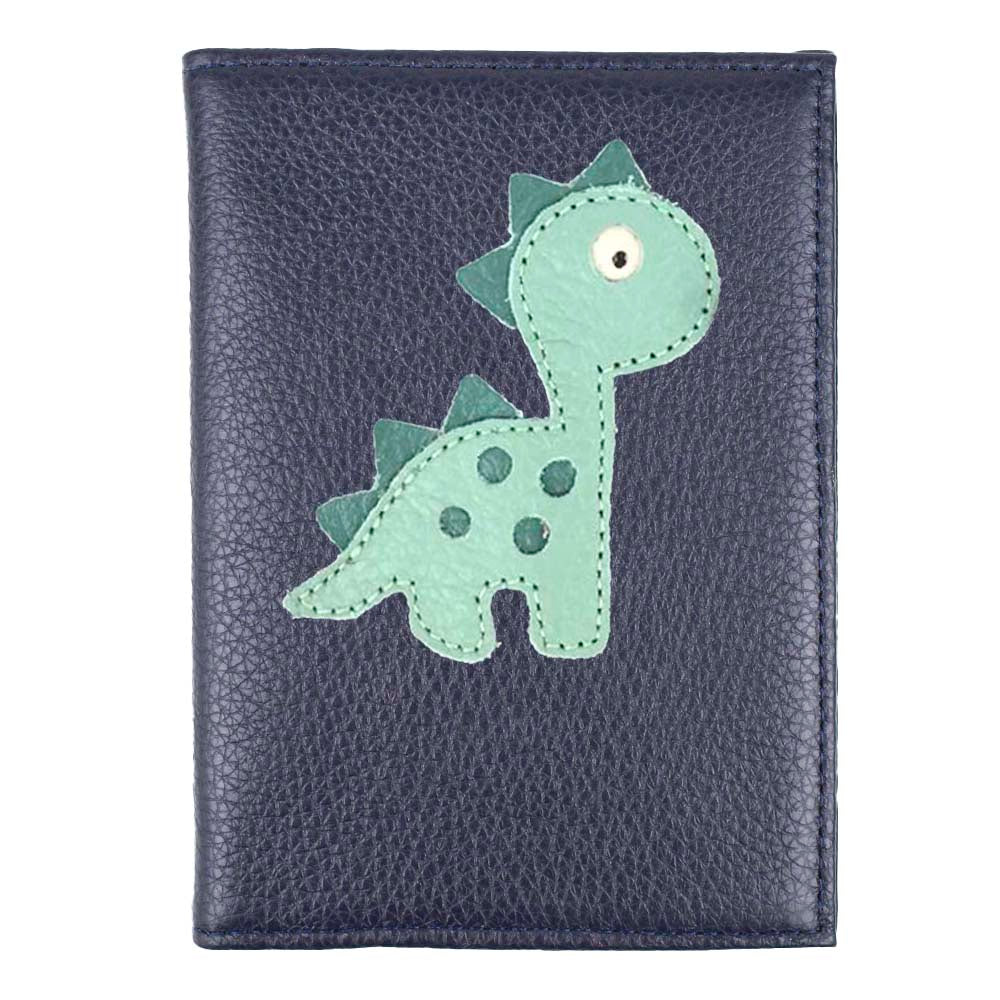 Porta Passaporte Little Dino em Couro Personalizado
