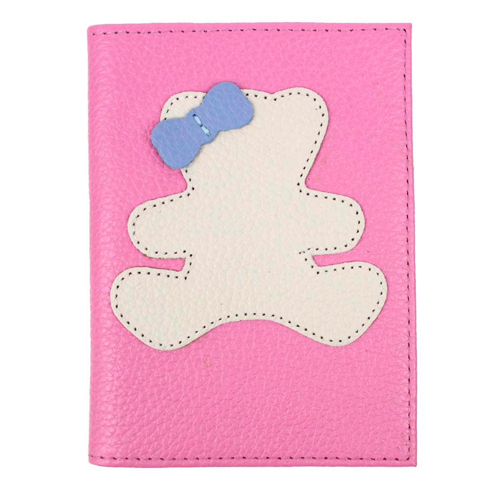 Porta Passaporte Little Bear Laço em Couro Personalizado
