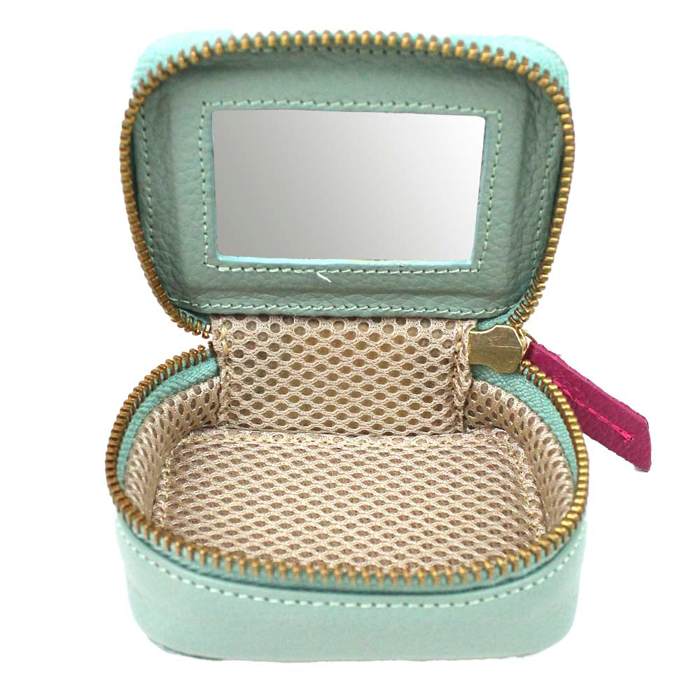Porta Batom Menta Liso com Fúcsia Liso Pronta Entrega