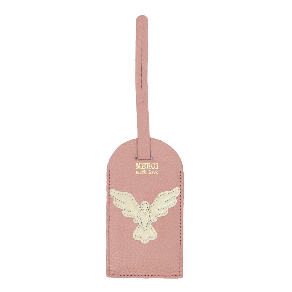 Tag de Mala Divino Espírito Santo em Couro Personalizada