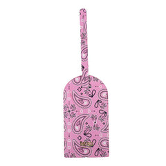 Tag de Mala Estampa Paisley Rosa Pronta Entrega