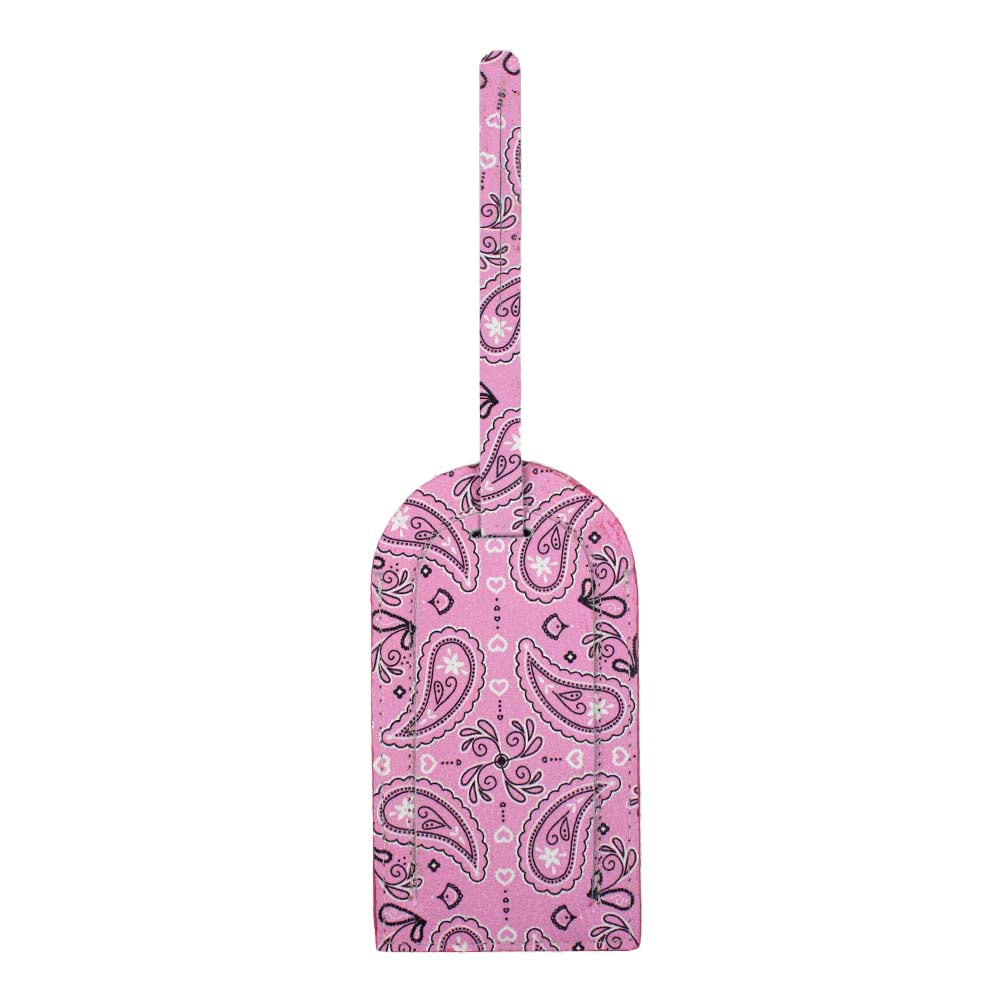 Tag de Mala Estampa Paisley em Couro Personalizada